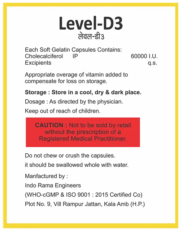 Level-D3 Softgel Capsule