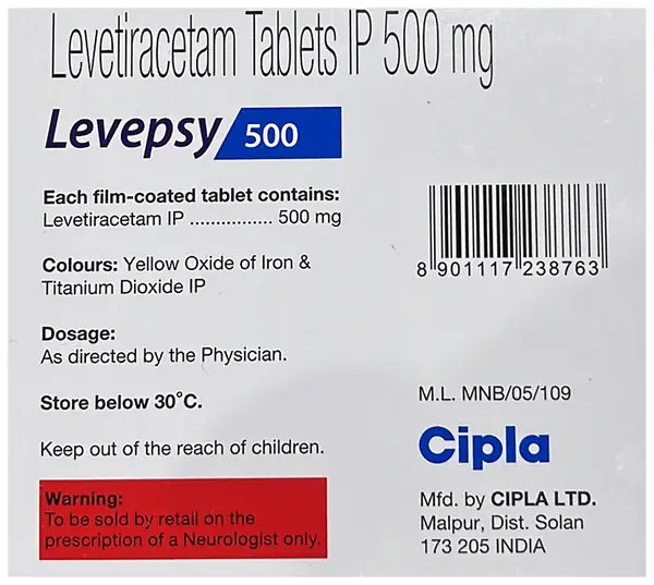 Levepsy 500 Tablet thumbnail 2
