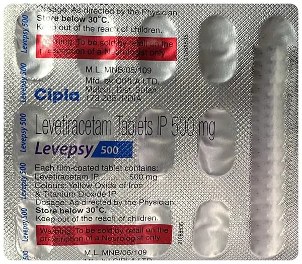 Levepsy 500 Tablet thumbnail 3