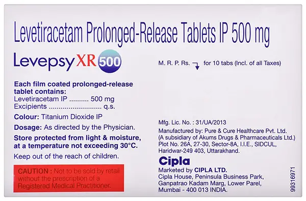 Levepsy XR 500 Tablet thumbnail 2