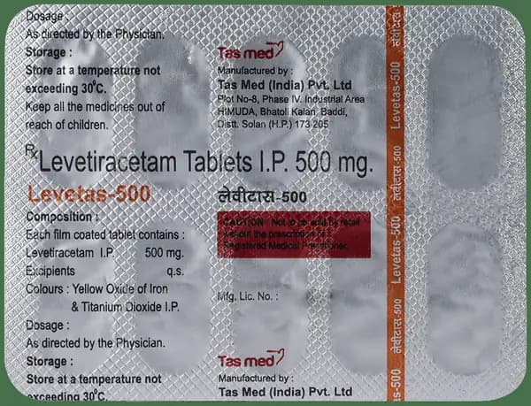 Levetas 500mg Tablet