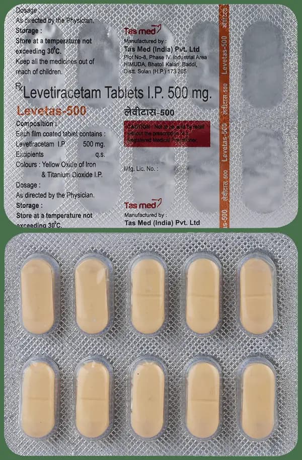 Levetas 500mg Tablet thumbnail 3