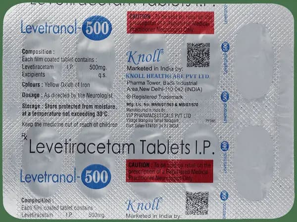 Levetranol 500mg Tablet