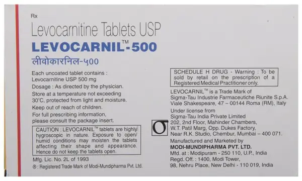Levocarnil 500 Tablet thumbnail 5