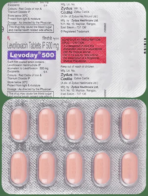 Levoday 500 Tablet thumbnail 3