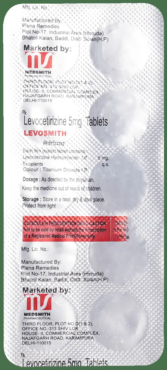 Levosmith 5mg Tablet