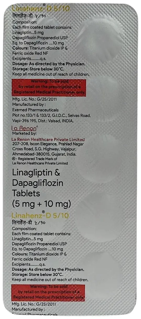 Linahenz D 10mg/5mg Tablet thumbnail 3