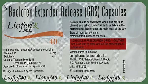 Liofen 40mg Capsule XL thumbnail 4