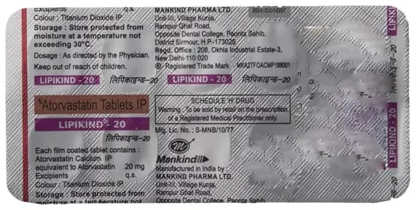 Lipikind 20 Tablet thumbnail 2