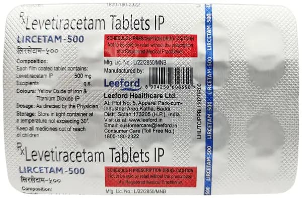 Lircetam 500 Tablet thumbnail 3