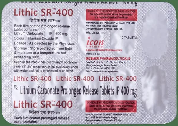 Lithic 400mg Tablet SR