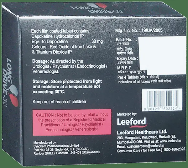 Long Drive 30mg Tablet