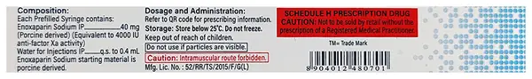 Lonopin 40mg Injection