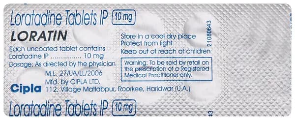 Loratin 10mg Tablet thumbnail 3