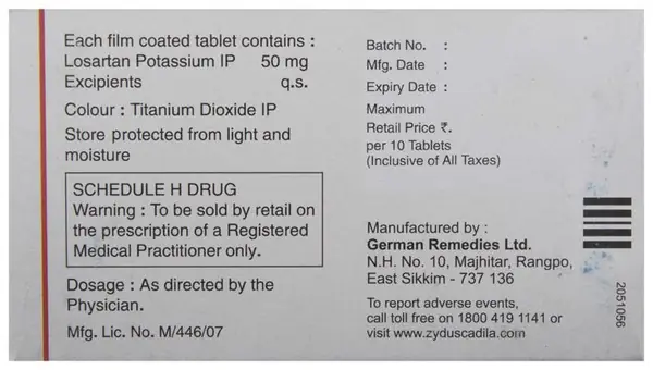 Losacar 50 Tablet thumbnail 3