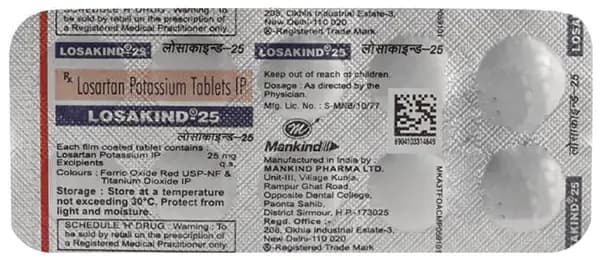 Losakind 25 Tablet thumbnail 3