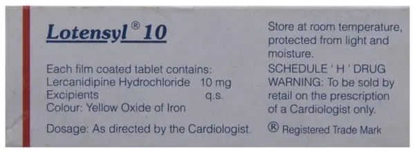 Lotensyl 10 Tablet
