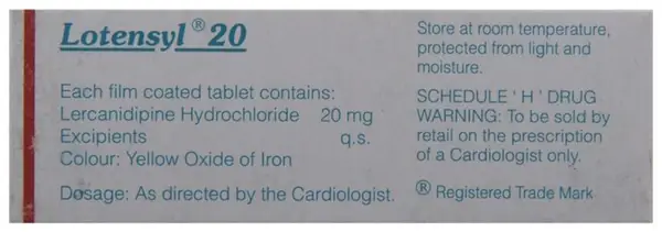 Lotensyl 20 Tablet