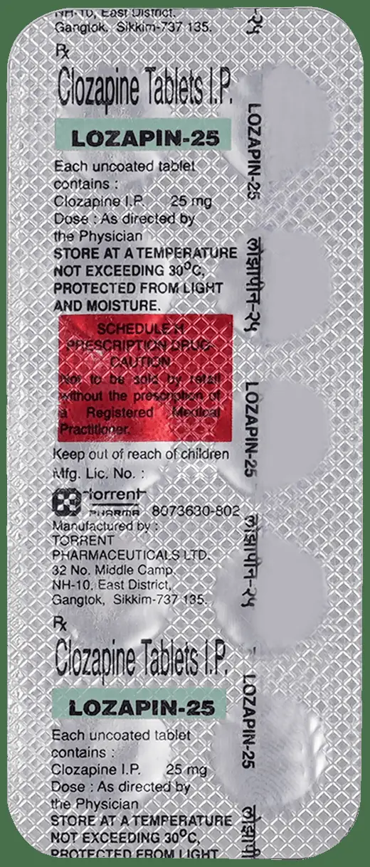 Lozapin 25mg Tablet thumbnail 3