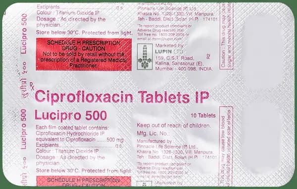 Lucipro 500mg Tablet thumbnail 3