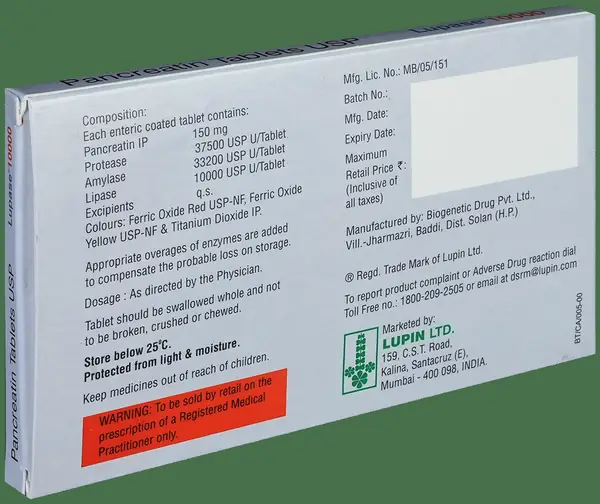 Lupase 10000 Tablet