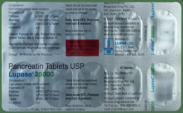Lupase 25000 Tablet