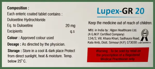 Lupex-GR 20 Tablet