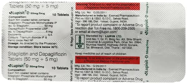 Lupisit D 5mg/50mg Tablet