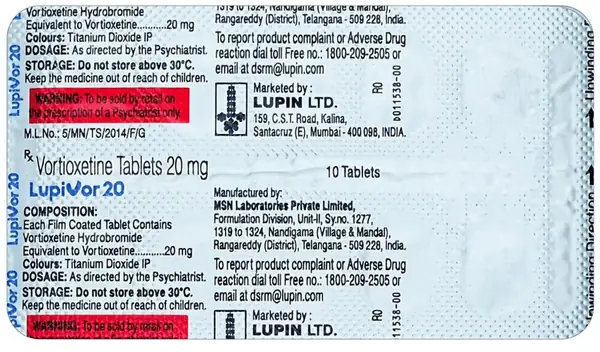 Lupivor 20mg Tablet