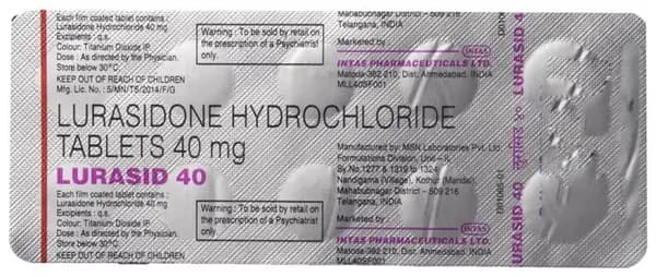 Lurasid 40 Tablet thumbnail 2