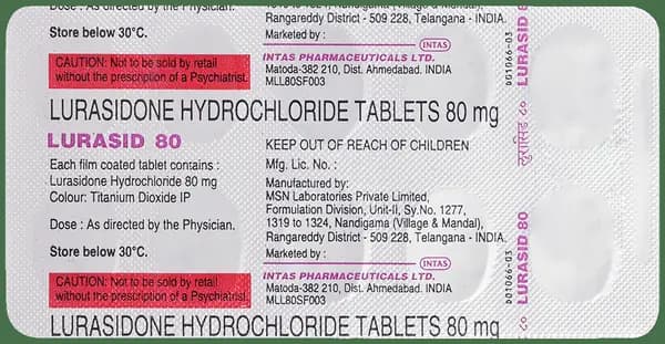Lurasid 80mg Tablet thumbnail 2