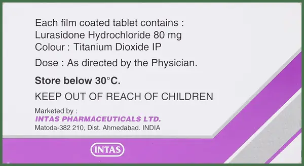 Lurasid 80mg Tablet thumbnail 5