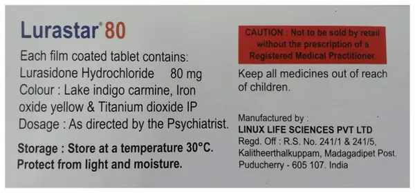 Lurastar 80mg Tablet
