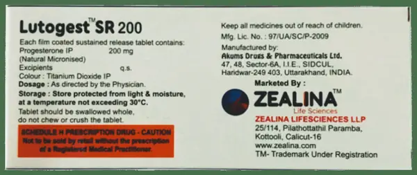 Lutogest SR 200 Tablet thumbnail 2