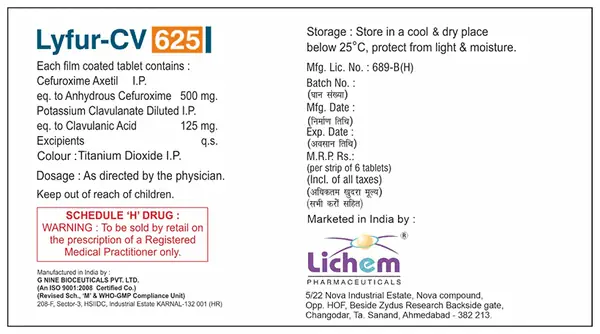 Lyfur-CV 625 Tablet
