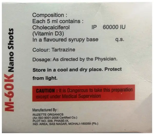 M 60K Nano Shot Sugar Free