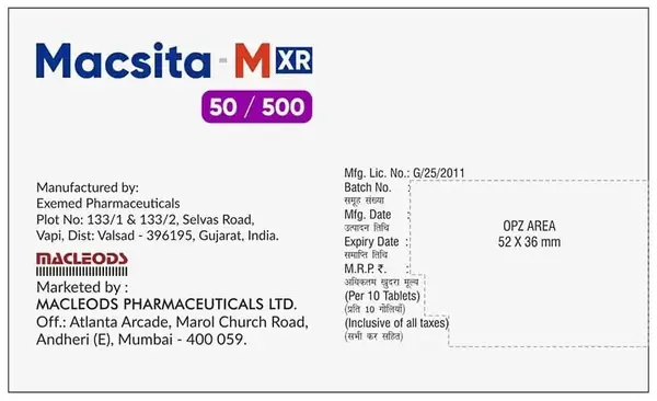 Macsita-MXR 50/500 Tablet