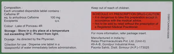 Mahacef 100mg Tablet thumbnail 2