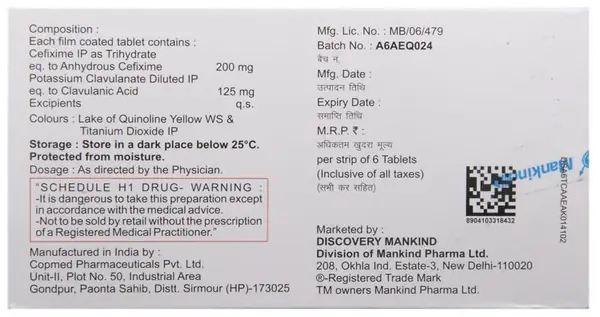 Mahacef-CV 200 Tablet thumbnail 4