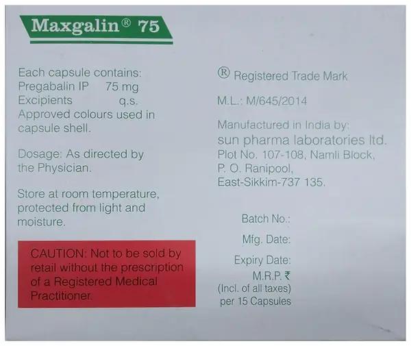 Maxgalin 75 Capsule thumbnail 4