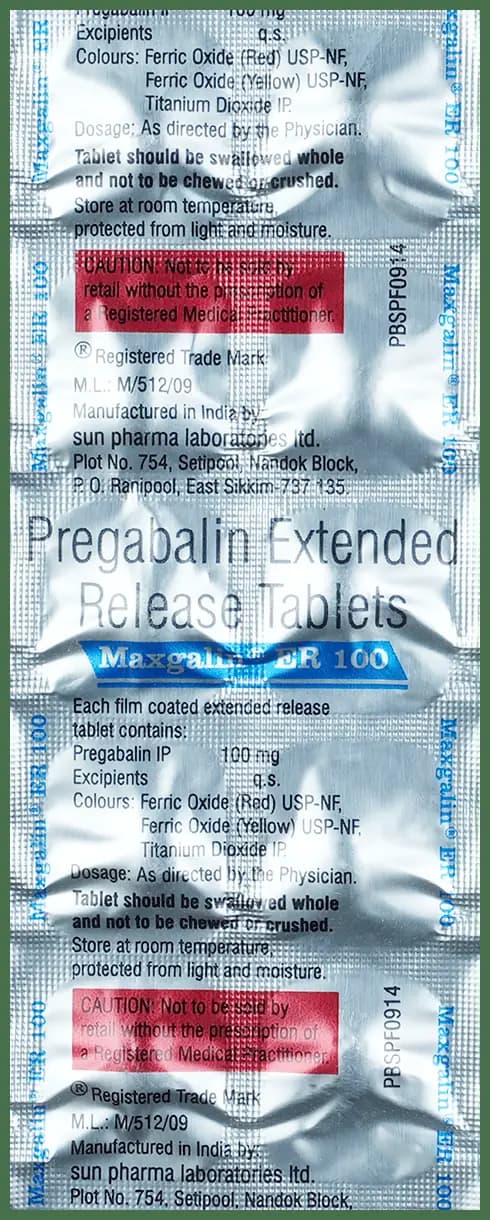 Maxgalin ER 100 Tablet thumbnail 3