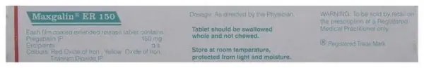 Maxgalin ER 150 Tablet thumbnail 2