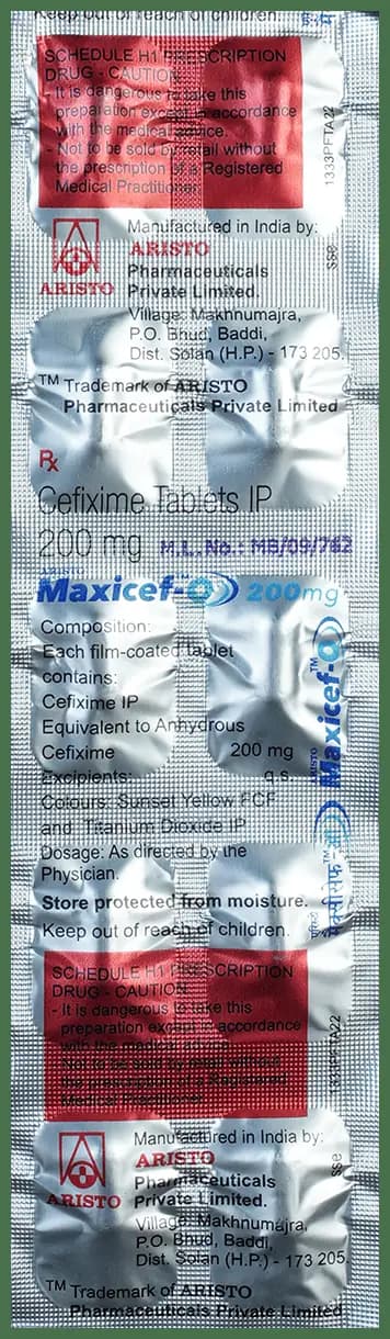 Maxicef O 200mg Tablet