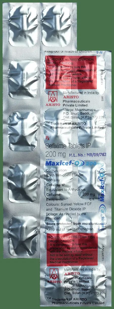 Maxicef O 200mg Tablet thumbnail 3