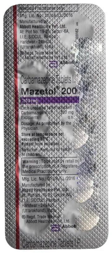 Mazetol 200 Tablet thumbnail 2