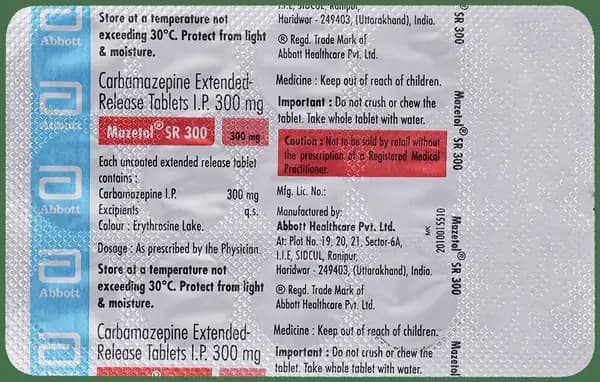 Mazetol SR 300 Tablet thumbnail 3