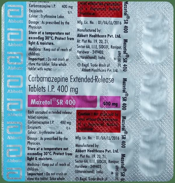 Mazetol SR 400 Tablet thumbnail 5