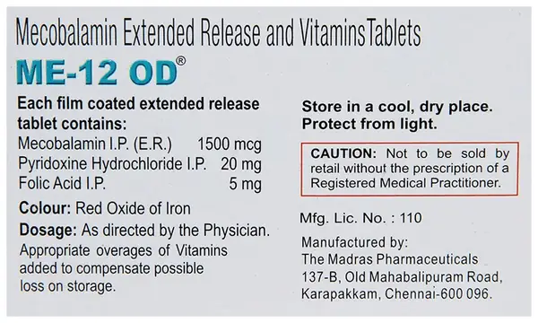 ME 12 OD Tablet ER