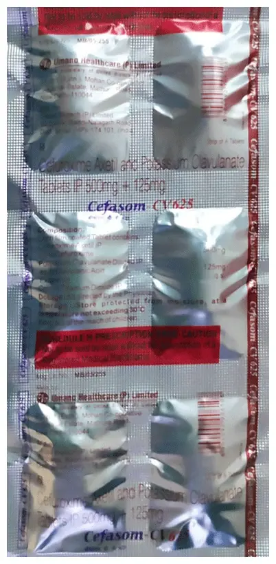 Cefasom CV 500mg/125mg Tablet thumbnail 4