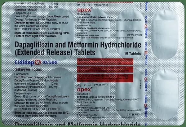 Cididap M 10mg/500mg Tablet thumbnail 3